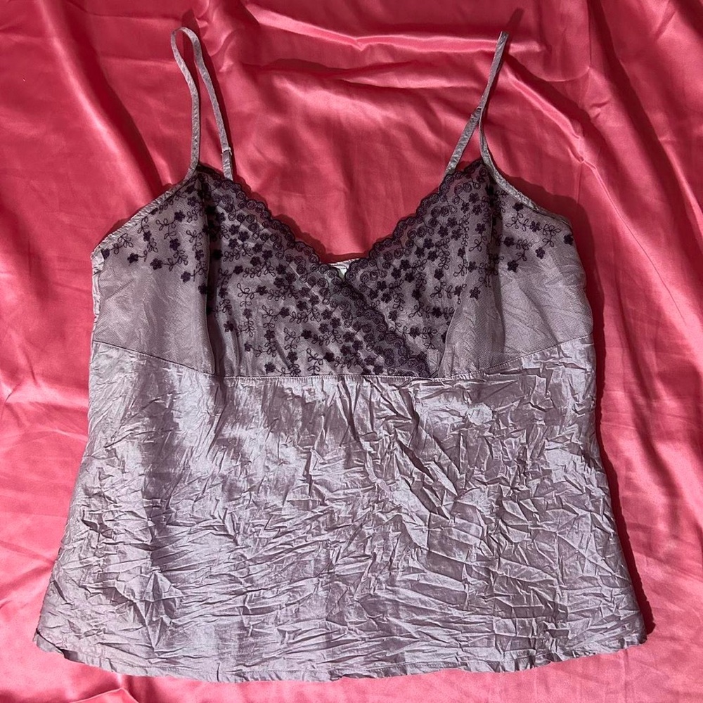 Gap Purple Lace Trim Cami Top